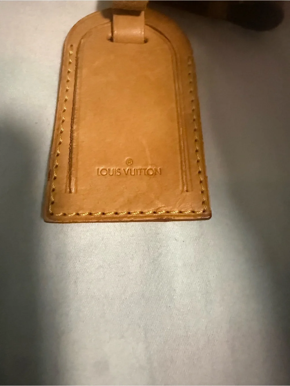 Louis Vuitton Authentic Vachetta Leather Luggage Tag and Poignet Set!